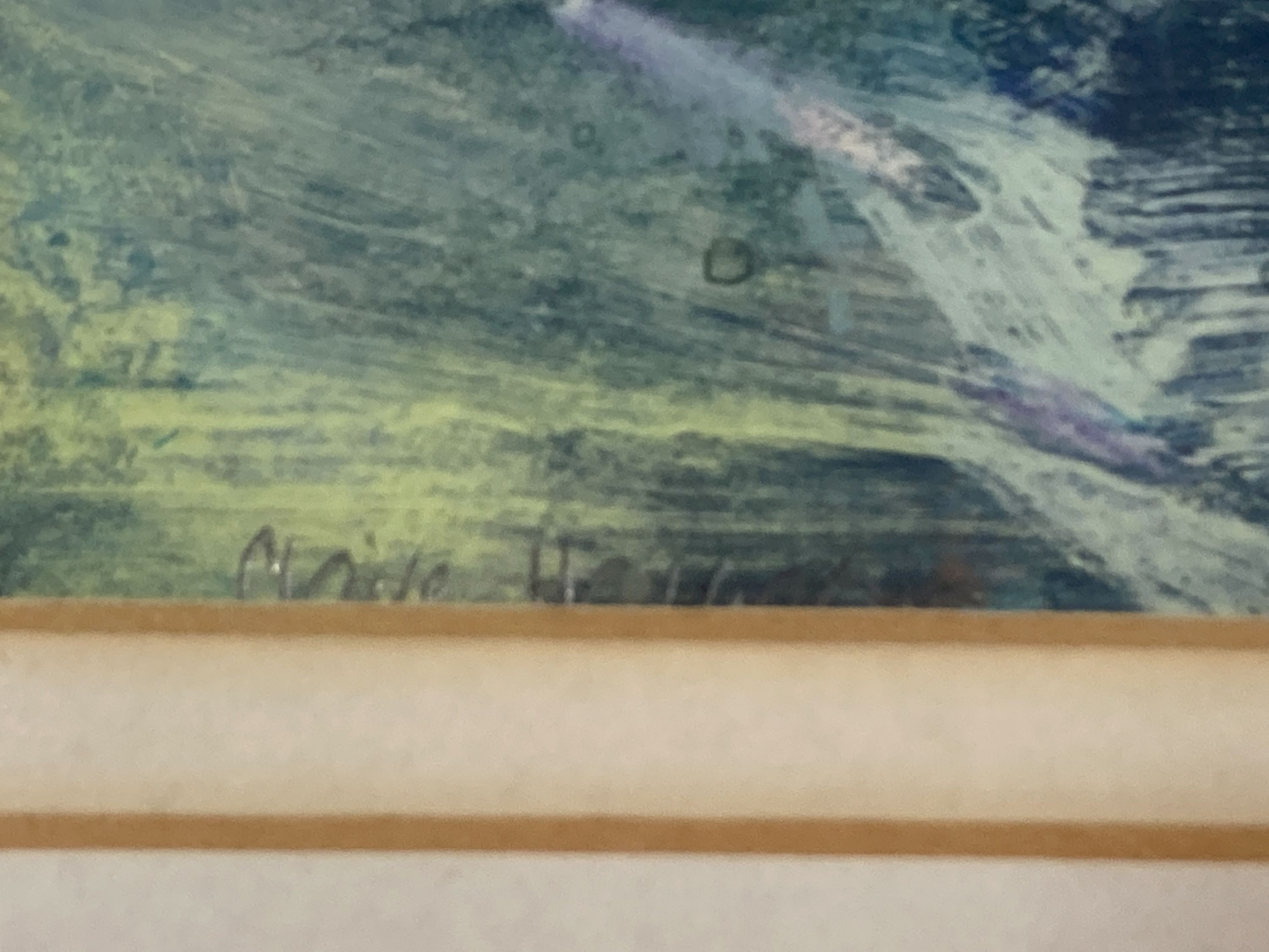 Claire Harrigan (1964-), oil pastel and acrylic, Across Loch Gishorish, 1988, Christopher Hull Gallery label verso, 17 x 24cm.